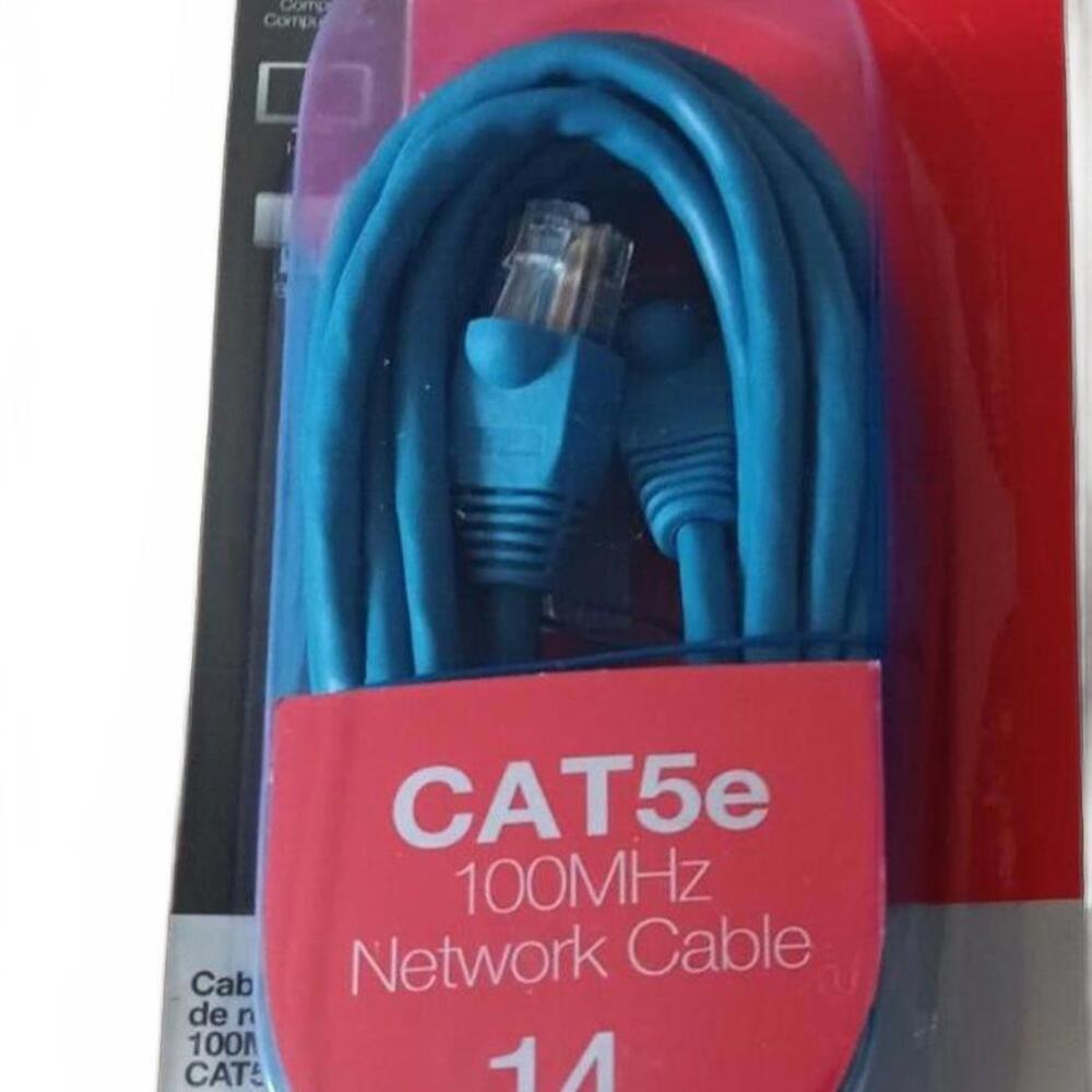 RCA CAT5e 100MHz Network Cable 14 ft Lot of 2 Computer HDTV Blu-Ray TPH531BR